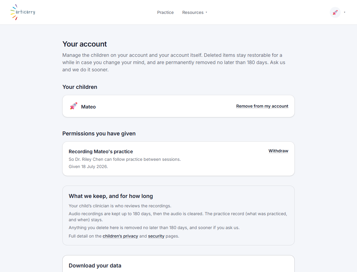 Step 1: Open your account page from the menu.