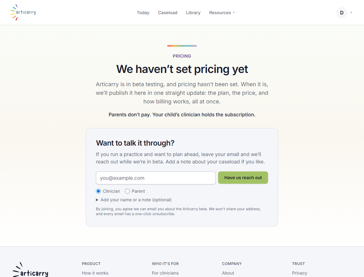 Step 1: See the plans on the pricing page.